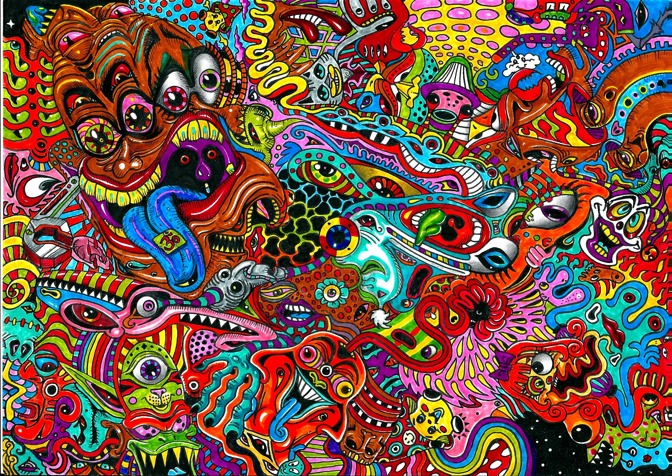 trippy acid trip art
